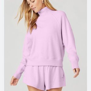 Alo Yoga Mock Neck Waffle Sweater